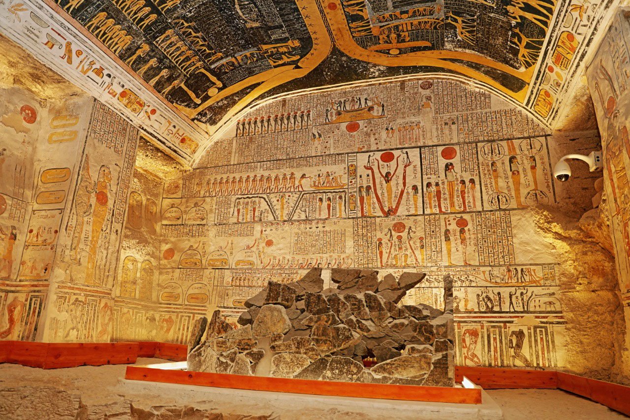 Tomb of Ramses VI (KV9) With its brilliant astronomical ceiling and extensive Book of Gates scenes, KV9 offers one of the most visually striking interiors in the valley