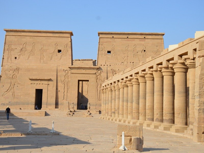 Forecourt: The Temple's Main Courtyard Aswan Egypt